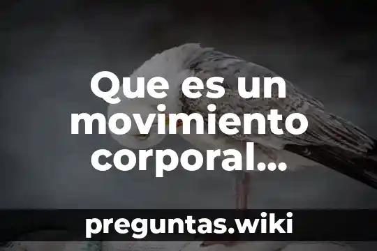 Que es un movimiento corporal grueso