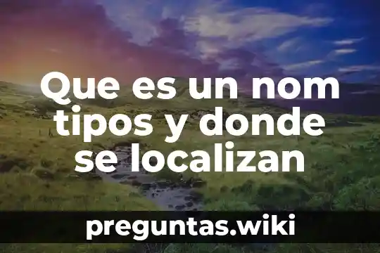 Que es un nom tipos y donde se localizan