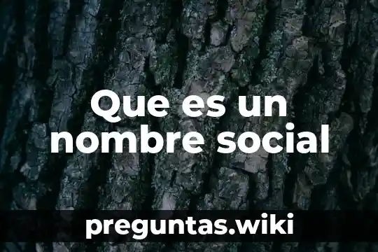 Que es un nombre social