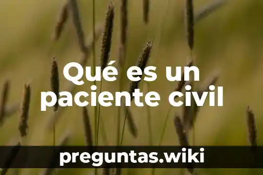 Qué es un paciente civil