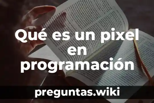 Qué es un pixel en programación