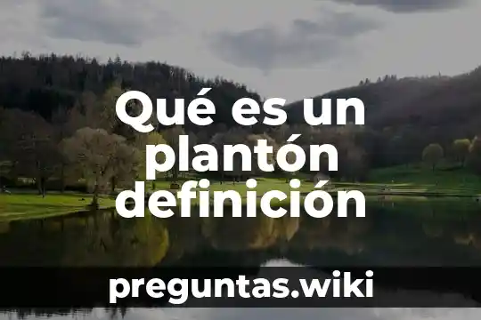 Qué es un plantón definición