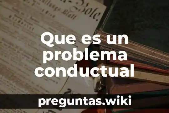 Que es un problema conductual