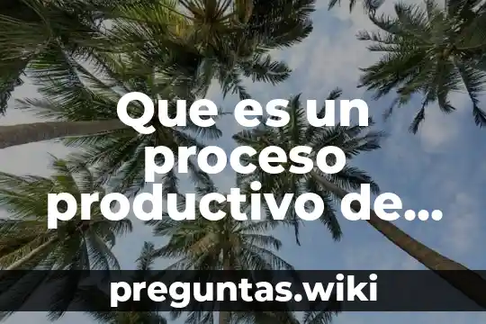 Que es un proceso productivo de innovacion