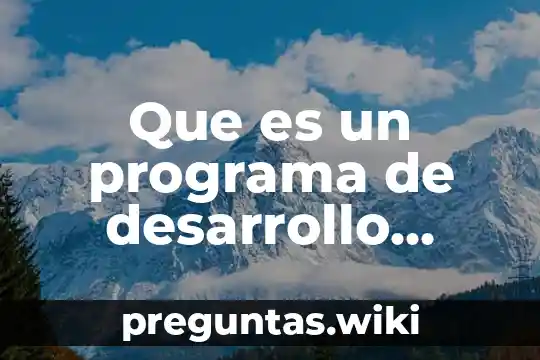 Que es un programa de desarrollo organizacional segun autores