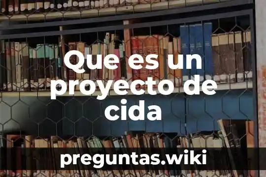 Que es un proyecto de cida