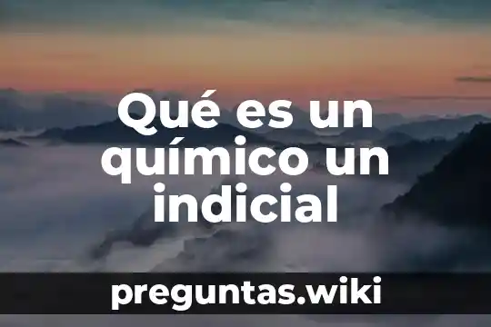 Qué es un químico un indicial