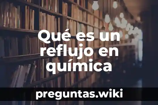Qué es un reflujo en química