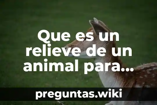 Que es un relieve de un animal para colorear