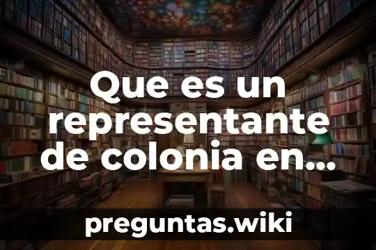 Que es un representante de colonia en mexico