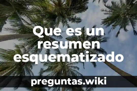 Que es un resumen esquematizado