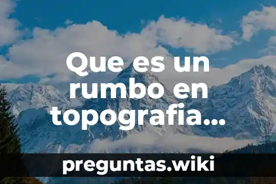 Que es un rumbo en topografia concepto