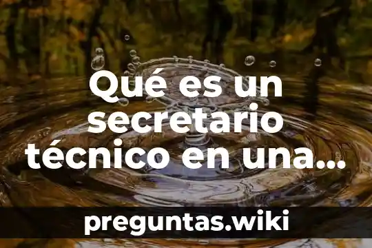 Qué es un secretario técnico en una ac
