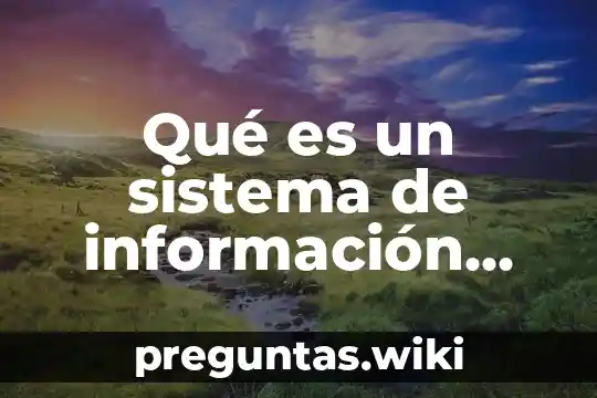 Qué es un sistema de información informatizado