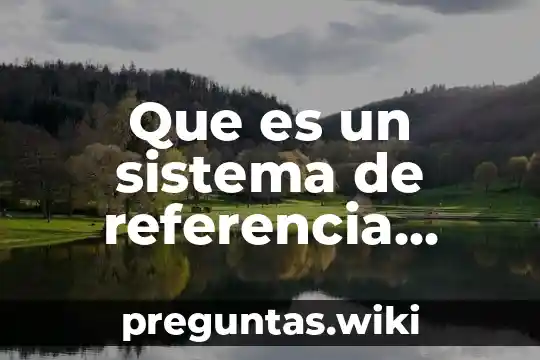 Que es un sistema de referencia definicion