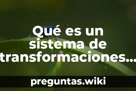 Qué es un sistema de transformaciones estructuralista