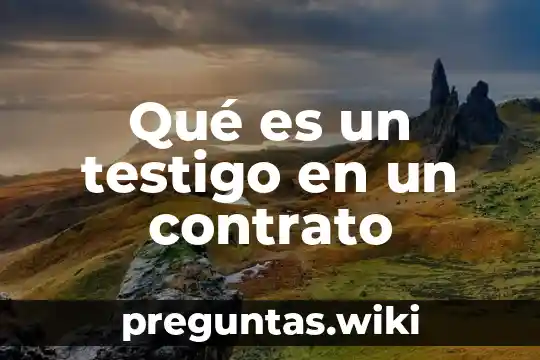 Qué es un testigo en un contrato