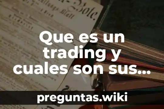 Que es un trading y cuales son sus funciones