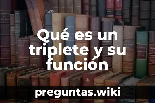 Qué es un triplete y su función