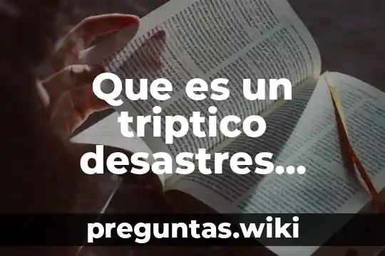 Que es un triptico desastres natural