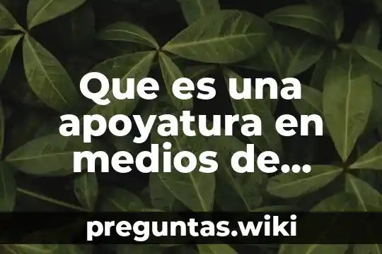 Que es una apoyatura en medios de comunicacion