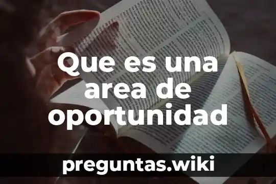 Que es una area de oportunidad