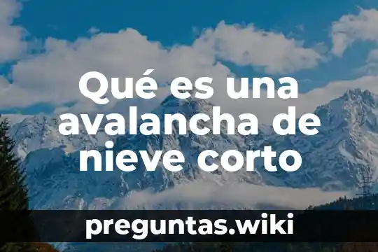 Qué es una avalancha de nieve corto