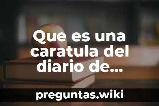 Que es una caratula del diario de campo