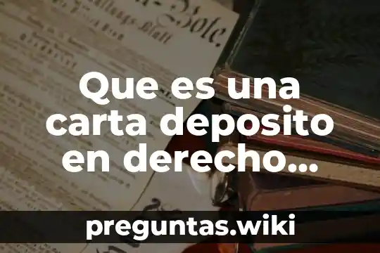 Que es una carta deposito en derecho internacional privado