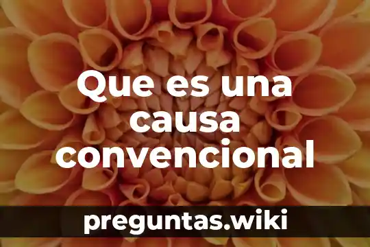 Que es una causa convencional