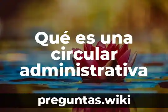 Qué es una circular administrativa