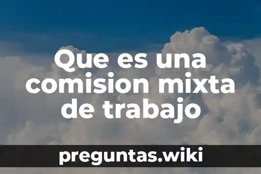 Que es una comision mixta de trabajo