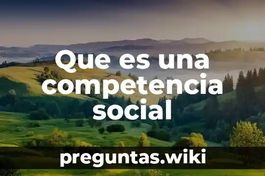 Que es una competencia social