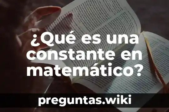 ¿Qué es una constante en matemático?