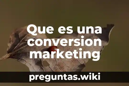 Que es una conversion marketing