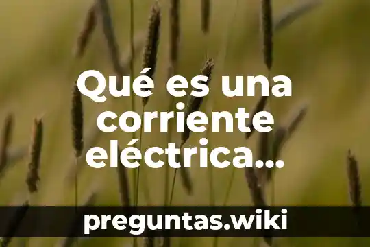 Qué es una corriente eléctrica inducida