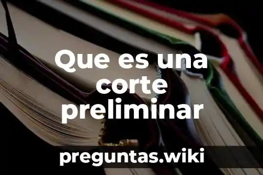 Que es una corte preliminar