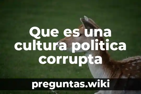 Que es una cultura politica corrupta