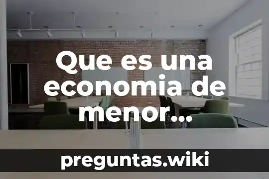 Que es una economia de menor desarrollo