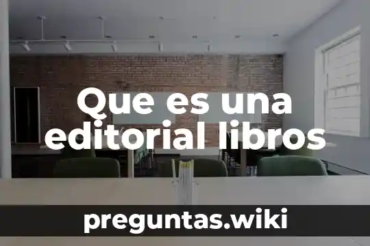 Que es una editorial libros