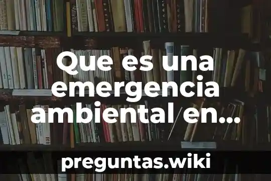 Que es una emergencia ambiental en inglés