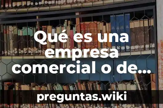 Qué es una empresa comercial o de servicios