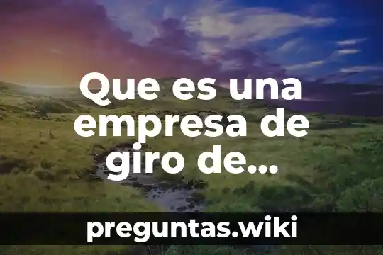 Que es una empresa de giro de servicios