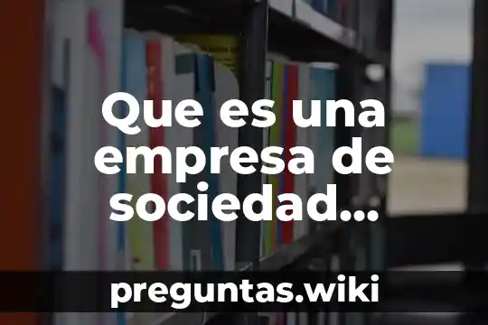 Que es una empresa de sociedad economica