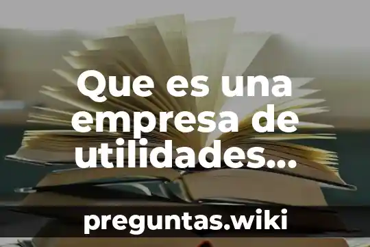 Que es una empresa de utilidades definicion