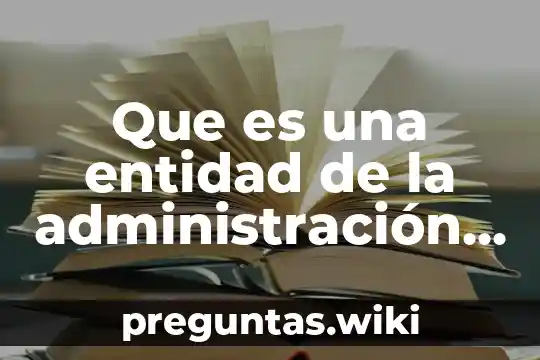 Que es una entidad de la administración publica mexicana