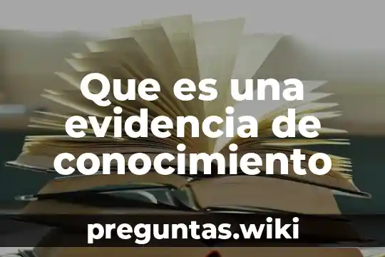 Que es una evidencia de conocimiento