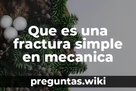 Que es una fractura simple en mecanica