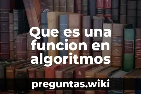 Que es una funcion en algoritmos