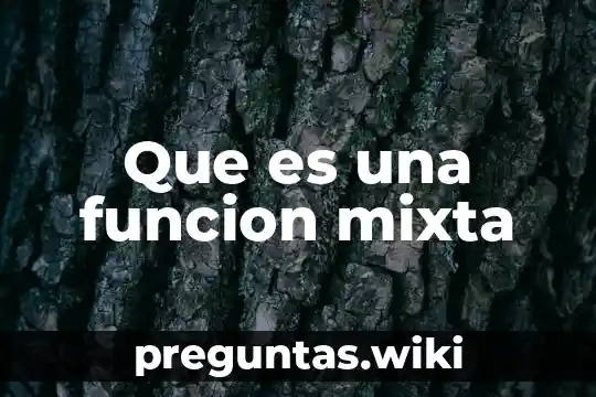 Que es una funcion mixta